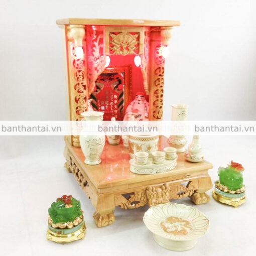 Bàn thờ thần tài mái bằng cong 48cm - BTT0165