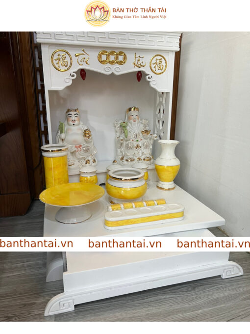 Bàn thờ Thần tài mãu trắng Tài Lộc - BTT0195