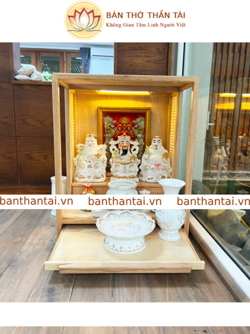 Bàn thờ thần tài mẫu phông mây - BTT0196 - Hình ảnh 3