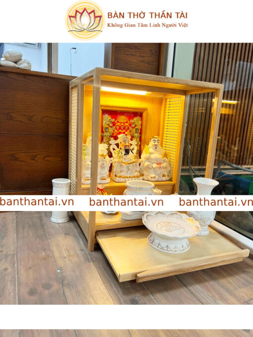 Bàn thờ thần tài mẫu phông mây - BTT0196 - Hình ảnh 4