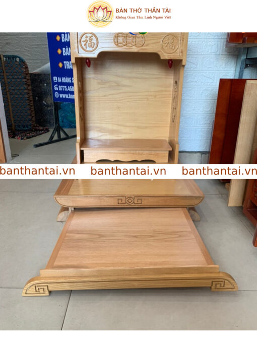 Bàn thờ thần tài hiện đại đẹp màu sáng - BTT0204 - Hình ảnh 2