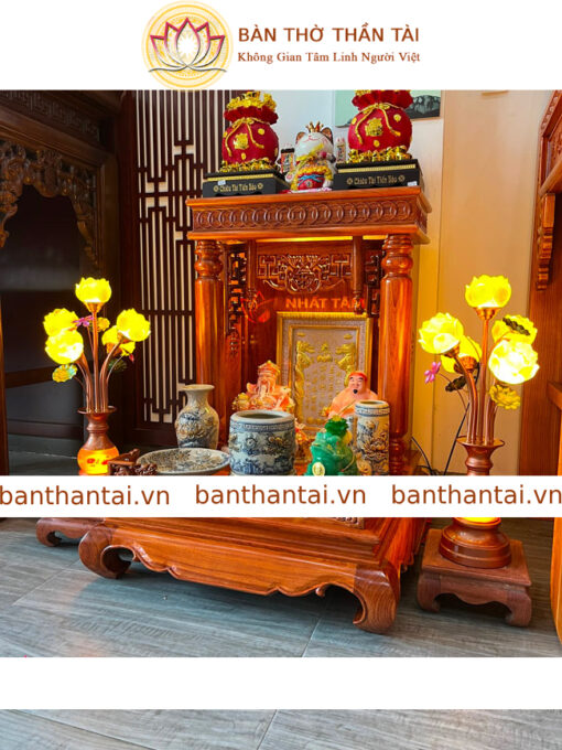 Bàn Thờ Thần Tài Gỗ Hương Mẫu Hiện Đại - BTT0220 - Hình ảnh 3