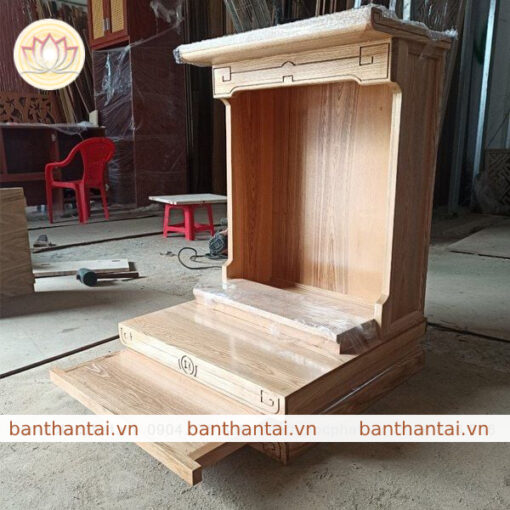 Bàn thờ thần tài ông địa gỗ sồi - BTT0104 - Hình ảnh 2