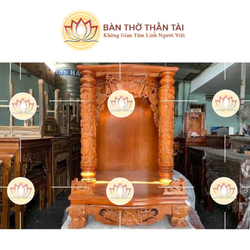 Bàn thờ thần tài ông địa căm xe 48x68cm - BTT0108 - Hình ảnh 3