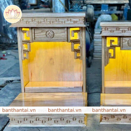 Bàn thờ thần tài ông địa gỗ sồi - BTT0112 - Hình ảnh 2