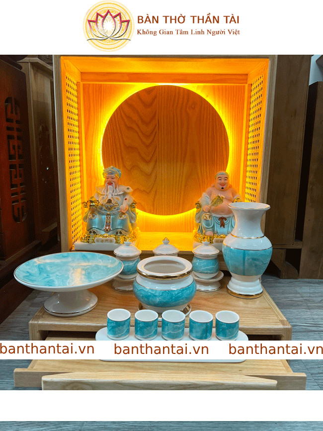 Bàn Thờ Thần Tài Thổ Địa Cho Gia Chủ Mệnh Thủy – Mộc Mẫu BTT0198
